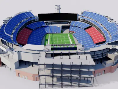 Gillette Stadium - Boston - New England Patriots - USA 3D model 3D model