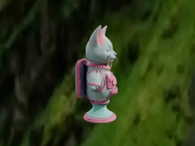 Orbit Purrnaut Helmet Bust 3D print model