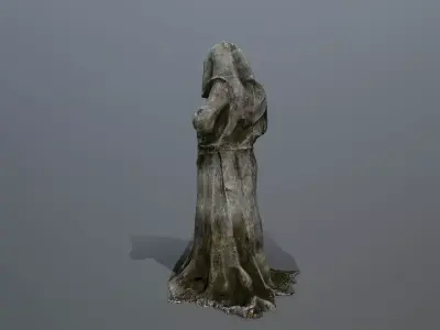 old statue Low-poly 3D model