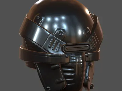 Helmet plastic Low-poly 3D model Low-poly 3D model