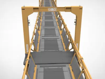 Sci-fi pedestrian bridge 3 3D model