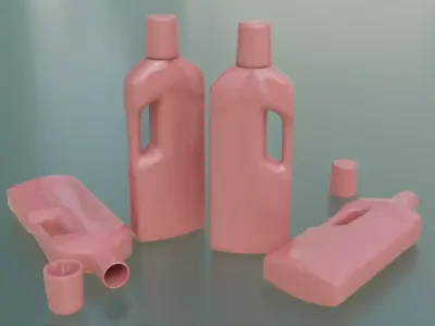Multi-Floor Cleaner low poly 3d model Low-poly 3D model