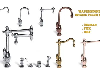 WATERSTONE KITCHEN FAUCET SET  3D model