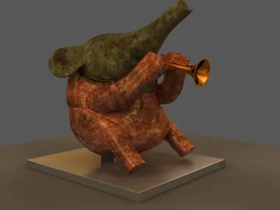 Elephant Showpiece 3D model