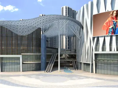 Shopping Plaza 03 3D model