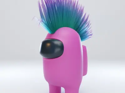 Among Us Mohawk Character  3D model