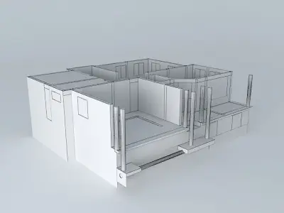 Two store house project Free 3D model
