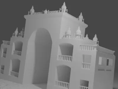 Islamic Entrance Structure 3D model