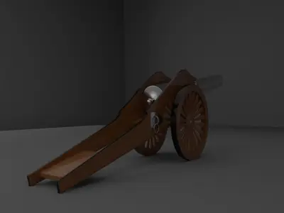 The cannon wooden 3D model