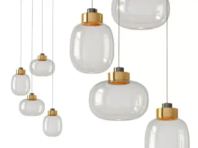 LEGIER pendant lamp with four balls hanging from it 3D model