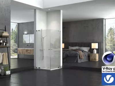 Bathroom - Vray6 - C4D 3D model