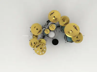 drums drum set 3D model