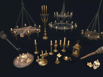 Medieval Light Collection 3D Model Pack