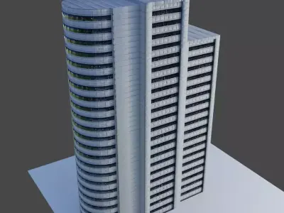 Office Building 1 Low-poly 3D model