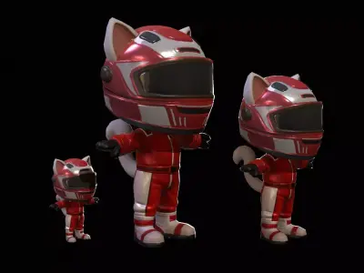 Cat5Pack3 Low-poly 3D model