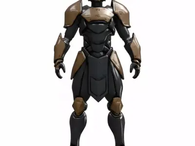 Sci-Fi Lion Knight Robotic Armor Low-poly 3D model