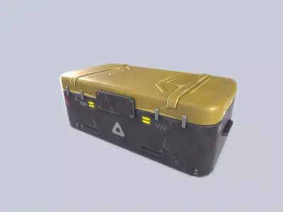 Scifi loot box Low-poly 3D model