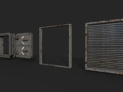 Hermetic Windows Low-poly 3D model