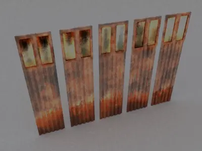 Desert Hangar Low-poly 3D model