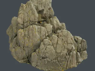 3d scanned rock cliff M 3D model