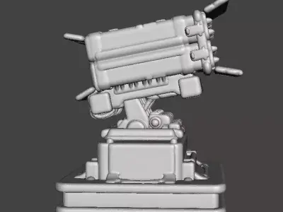 6MM SCALE HD2 SAM TURRET MINIATURE MODELS FOR SCIFI GAMES 3D print model