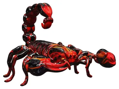  robot scorpion  Low-poly 3D model