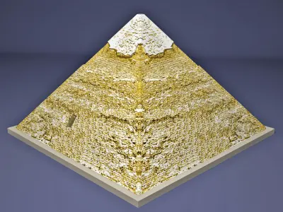 The Egyptian Pyramid of Khafre Low-poly 3D model