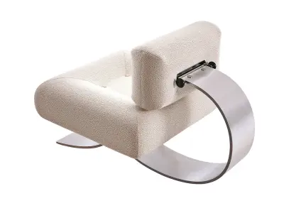 Alta Lounge Chair and Ottoman 3D model