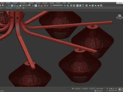 Hudson Valley Lighting Saranac Chandelier Low-poly 3D model