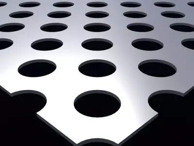Perforated panel with 32 percent opening 25O83 3D model