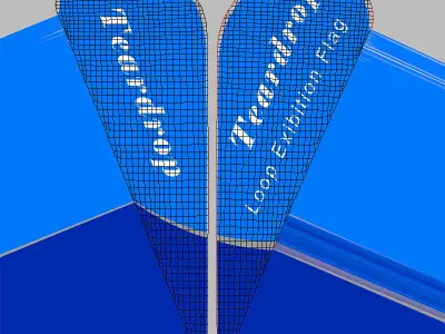 TearDrop Flag - Animated Exhibition Flag Low-poly 3D model