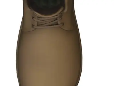 Cartoon High Poly Subdivision Grey Boots Low-poly 3D model
