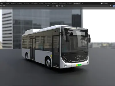 YUTONG E8i Accessible area bus 3D model