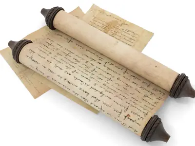 Ancient Scroll 1 3D model