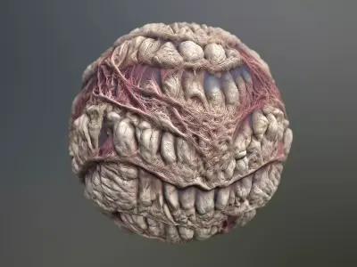 Material Skin Monster 55 Seamless PBR Texture Texture