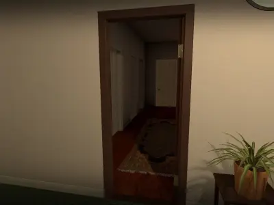 Modular Apartment Environment for Unity Low-poly 3D model