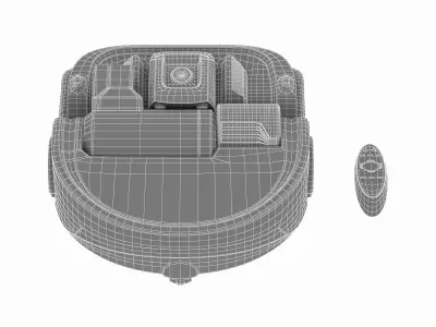 Samsung Powerbot Turbo Robot Vacuum with Remote Controller 3D model