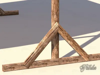 Market stall Low-poly 3D model