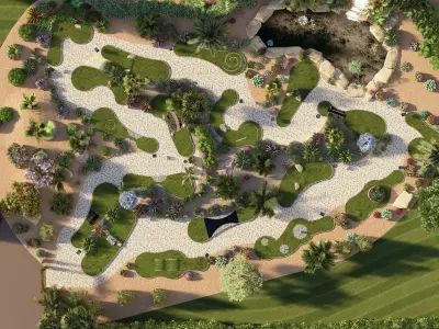 Mini golf tropical 3D model