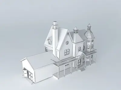 Villa with Garage Free 3D model
