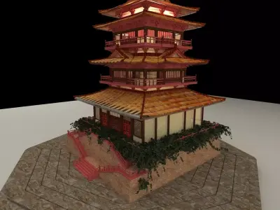 Chinese ancient tower 3D model