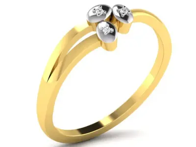 Diamond Ring For Women 3d Print Model 3D print model 13