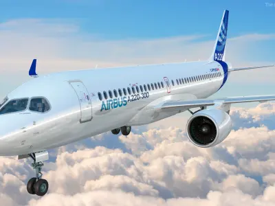  Airbus A220 300 Detailed Cabin Rigged 