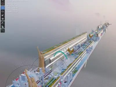 NEOM the Line - Extended Low-poly 3D model