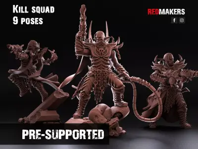 Kill Squad - Dark Elves 3D print model