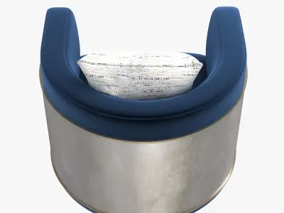 Promemoria pervinca swivel armchair 3D model