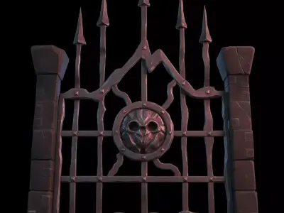 Fantasy gate 3D model