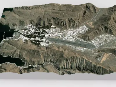 Cityscape Qadah  Musandam Oman 3D model