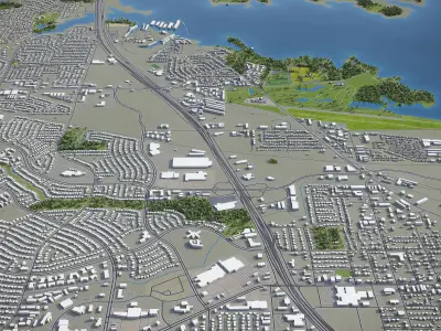 Lewisville Low-poly 3D model