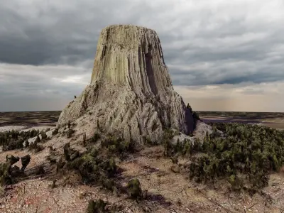 Devil Tower Multipurpose 3D Terrain Model 3D model